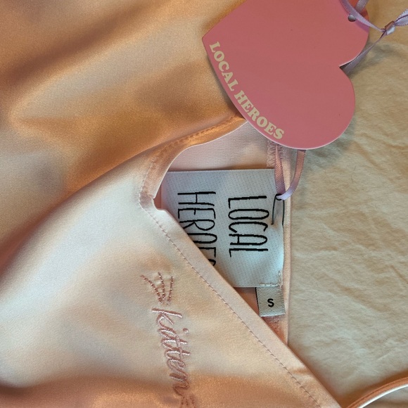 Local hero’s kitten slip dress pink size small - Picture 3 of 3